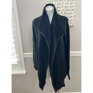 Vince Black Open Front Sweater